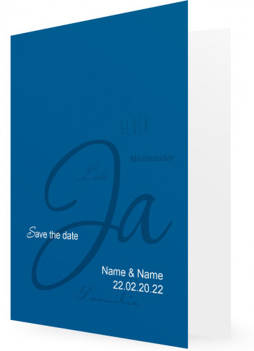 Save the date Karte, edel, Blau