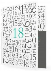 18. Geburtstag Einladung, Zahlen grün