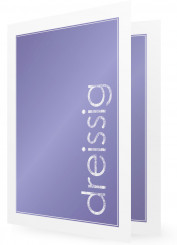 30. Geburtstag, Einladung einfarbig in Lila mit Weißer Schrift und Rahmen