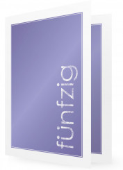 50. Geburtstag, Einladungskarten in Helllila, Weißer Rahmen