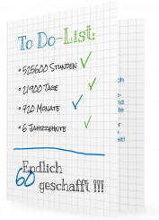 60. Geburtstag Einladungskarten, To Do-List