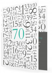 70. Geburtstag Einladung, Zahlen grün