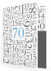 70. Geburtstag Einladungskarten, Zahlen blau