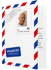 80. Geburtstag Einladung Vorlagen, Post