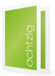 80 Geburtstagseinladung gestalten, einfarbig grün modern weiß umrahmt