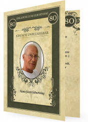 80 Geburtstagseinladungen, Dollar-Schein