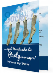 Dankkarten für Geburtstag, Alte Socke