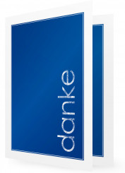 Dankeskarte zum Geburtstag Vorlage, moderne Karte, blau