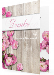 Dankeskarten für Geburtstag, Rosenblüten