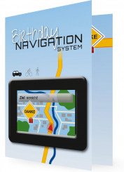 Dankeskarten Geburtstag, Navi