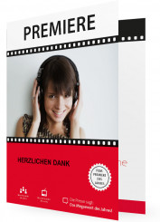 Dankkarten Geburtstag Vorlage, Filmpremiere