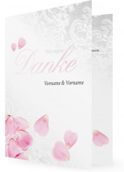 Dankkarten Hochzeit Vorlagen, Blütenblätter
