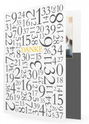 Danksagung zum Geburtstag, Zahlen gelb