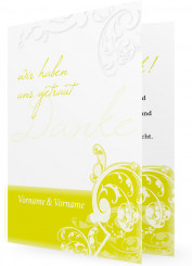 Danksagung zur Hochzeit, Grüne Ornamente