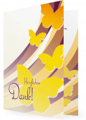 Danksagung zur Kommunion, Schmetterlinge gelb
