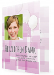 Danksagungen zum Geburtstag, Rosa Kästchen