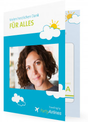Danksagungskarten Geburtstag Vorlage, Boardingpass