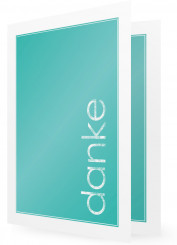 Danksagungskarten Vorlage Geburtstag, moderne Karte, petrol