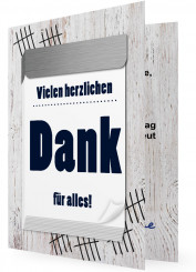 Danksagungskarten zum Geburtstag, Abreißkalender Blau