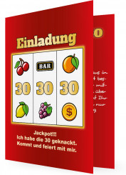 Einladung 30. Geburtstag, Spielautomat
