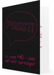 Einladung 40. Geburtstag, Pssst pink