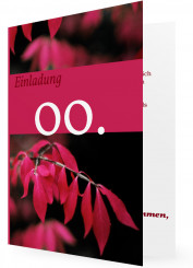 Einladung Geburtstag (Vorlage), Rote Blätter
