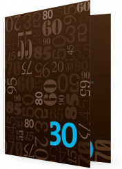 Einladung zum 30. Geburtstag, Zahlen braun