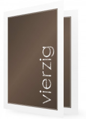 Einladung zum 40. Geburtstag, modern Braun mit Weißen Rahmen und Schrift