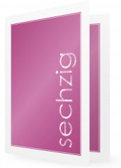 Einladung zum 60. Geburtstag, modern schlicht, Rosa mit Weißer Schrift