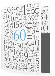 Einladung zum 60. Geburtstag, Zahlen blau