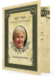 Einladung zum 70. Geburtstag Vorlage gestalten, Dollar-Schein