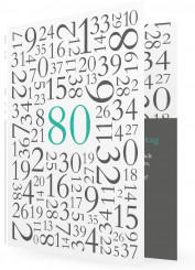Einladung zum 80. Geburtstag, Zahlen grün