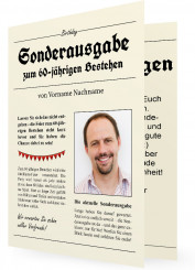 Einladungen Geburtstag 60, Zeitung