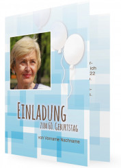Einladungen zum 60., Blaue Kästchen