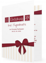 Einladungen zur Jugendweihe, Schleife in beere