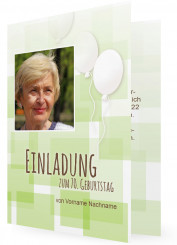 Einladungskarten 70. Geburtstag, Grüne Kästchen