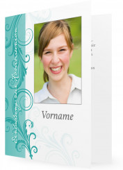 Einladungskarten Erstkommunion, Balken mit rankenden Pflanzen