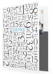 Geburtstag Dankeskarten Vorlagen, Zahlen blau