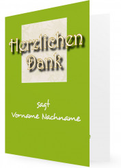Geburtstag Danksagungskarten Vorlage, Grüne Karte, klassisch