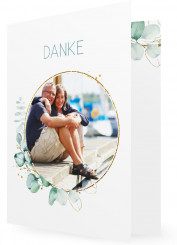 Geburtstagsdankkarte, Eukalyptus-Kranz