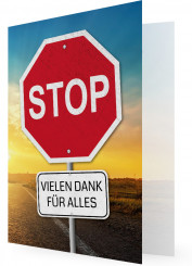 Geburtstagsdankkarte Vorlage, STOP