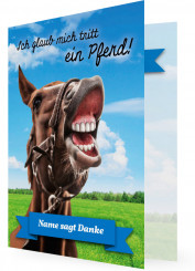 Geburtstagsdanksagung, Pferd