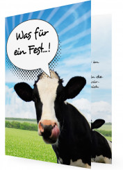 Geburtstagsdanksagung Vorlage, verrückte Kuh