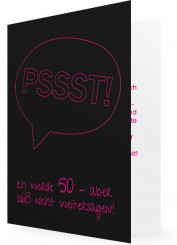 Geburtstagseinladung zum 50., Pssst pink