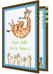 Geburtstagseinladungskarten, Fliegende Party-Giraffe