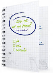 Geburtstagseinladungskarten, Notizblock