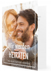 Hochzeit Einladung Vorlagen drucken, Foto, schlicht