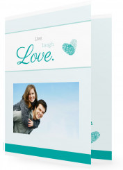 Hochzeitseinladungen, Fingerprint türkis