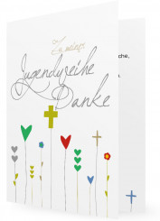 Jugendweihe Danksagungskarten, Kreuze als Blumen