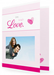 Karten Hochzeitseinladung, Fingerprint rosa